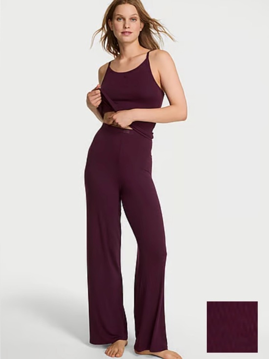 Victoria's Secret Other - NWT Victoria's Secret SoSoft Modal Winter Wine Ribbed Cami & Pant Sleep Set